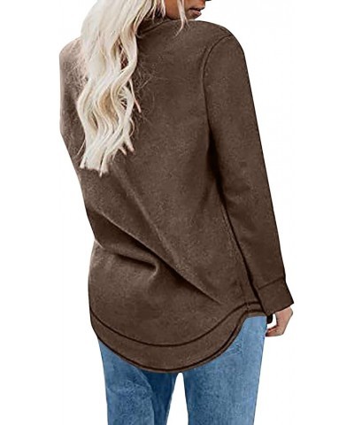 Womens Fall Fashion Tops Dressy Casual Long Sleeve Tunic Tops for Leggings Crewneck Curved-Hem Sweatshirts Soft Shirts A01_co...