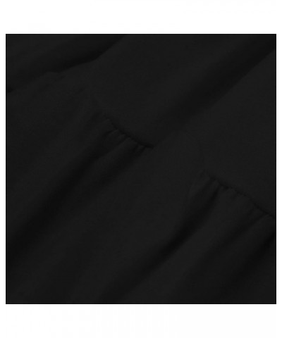 Women's Summer Casual Solid Sleeveless Mini Dresses Ruffle Tiered A Line Flowy Mini Beach Dress Plus Size Tank Dress Black $7...