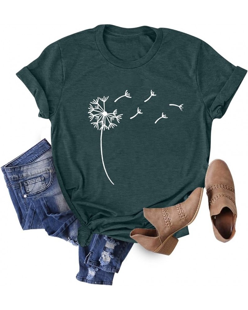 Sunflower Graphic Shirt for Women Cute Flower Short Sleeve Ladies Tee Tops Teen Girls Casual T Shirt X-green1 $7.64 T-Shirts