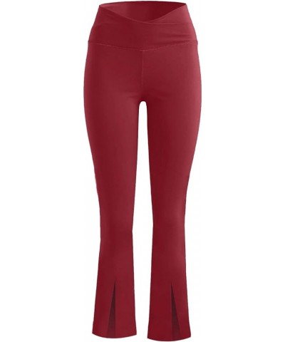 Leggings for Women Bootcut Yoga Pants High Waisted Crossover Leggings Tummy Control Tights Flare Pants Christmas Iwatermelon ...