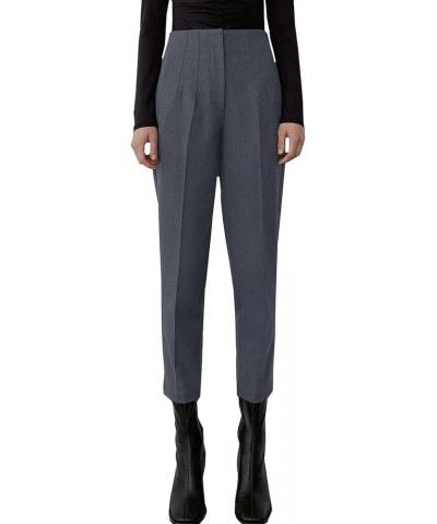 Women's High Waisted Dress Pants Work Business Casual Slacks Tapered Ankle Pants with Pockets Dark Grey $18.86 Pants