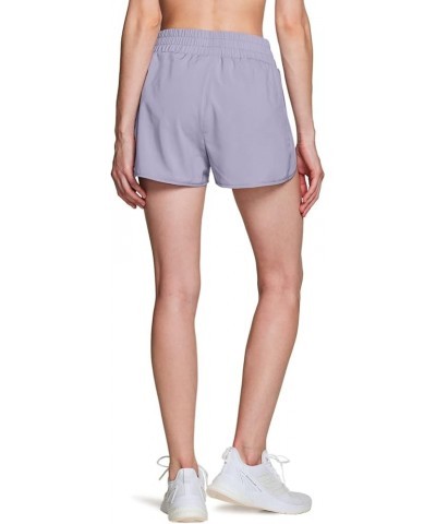 Women's Running Shorts, Dry Fit Active Sports Workout Shorts, Gym Exercise Athletic Short with Pockets Zipper Pocket Lavender...
