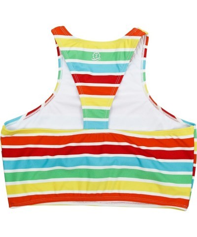 Women's Halter Top Swim Suit with UPF 50+ Sun Protection Rainbow $19.60 Swimsuits