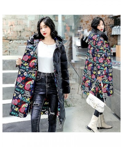 2023 Women's Long Down Coat Hooded Thickened Warm Winter Puffer Jacket Plus Size Floor Length Maxi Quilted Coats 03-black $25...