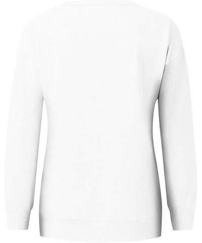 Easter Outfit Women Casual Loose Crew Neck Sweatshirts Long Sleeve Pullover Easter Eggs Bunny Print Shirts C-yellow $10.54 Ho...