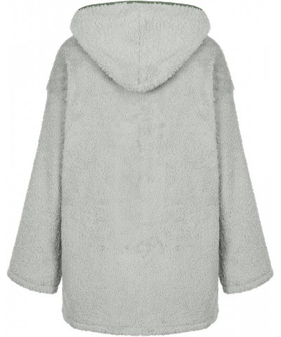 Winter Coats for Women Oversized Sherpa Jackets Warm Fuzzy Fleece Hoodies Zip up Hooded Parka Peacoat Outerwear A-green $10.8...