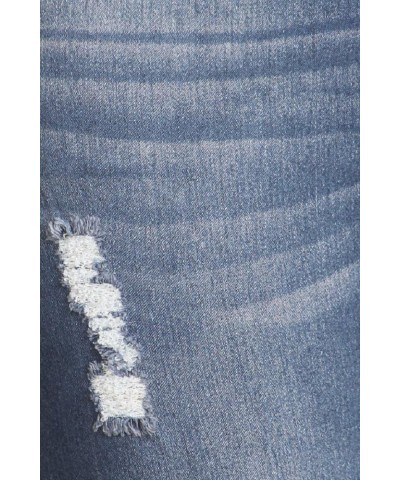 Women's Ripped Destroyed Skinny Jeans & Jeggings Pull-On Elastic Waist Stretch Denim Pants Regular-Plus Size Navy-67 $12.74 J...
