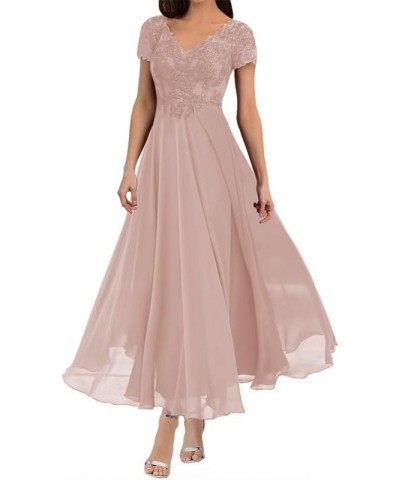 Mother of The Bride Dresses for Wedding A Line Lace Wedding Guest Dresses for Women Tea Length Royal Blue $42.14 Dresses