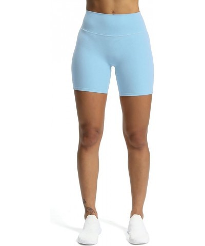 Trinity Workout Biker Shorts for Women Tummy Control High Waisted Exercise Athletic Gym Running Yoga Shorts 6 Airy Blue $13.2...