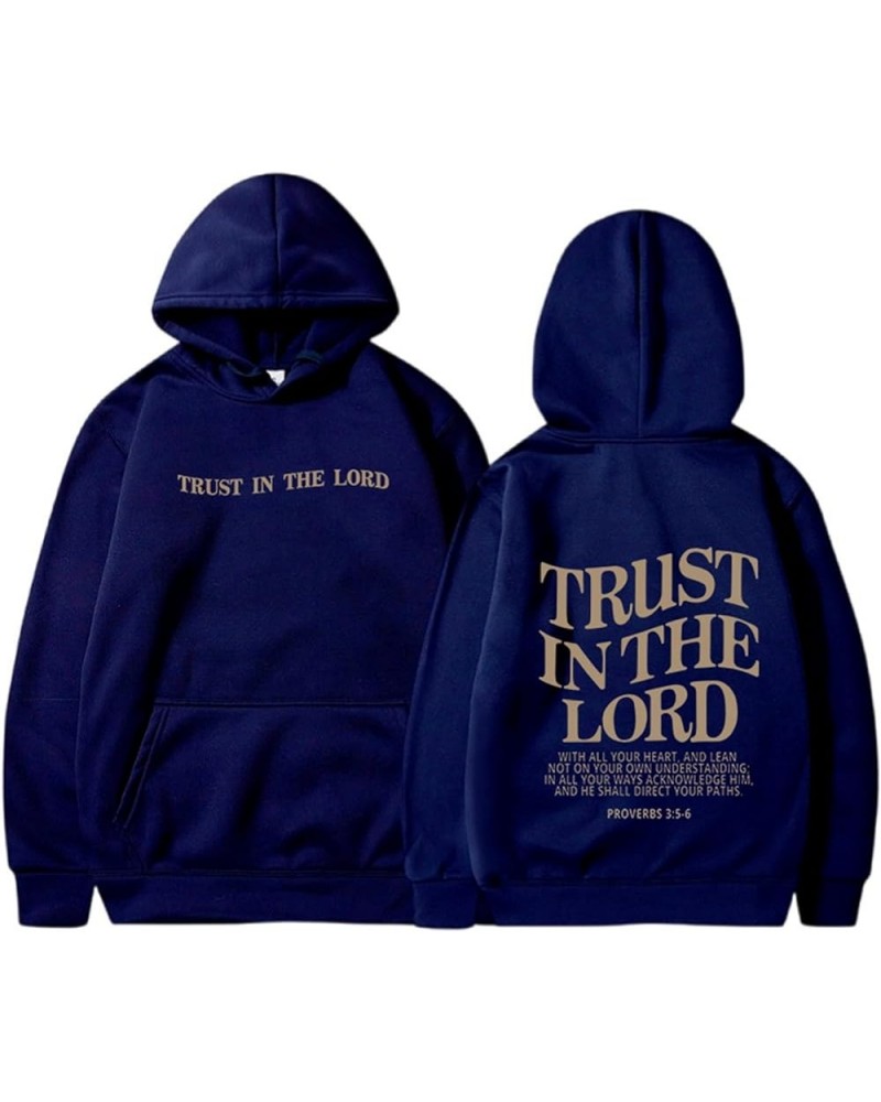 Trust In The Lord Womens Oversized Hoodie Long Sleeve Pullover Hoodies Casual Hooded T Shirts Winter Fashion For Women Navy $...