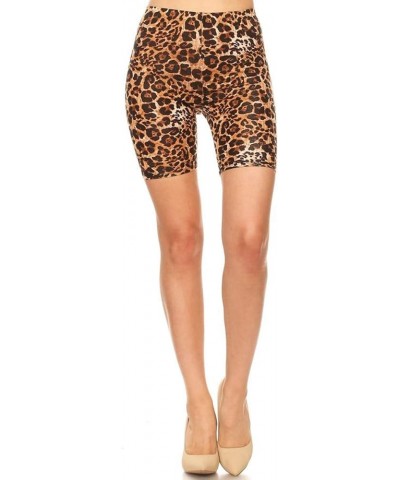 Women's Activewear Workout Cycling Yoga Running Biker Shorts Hpa00462 Animal Brown $11.57 Activewear