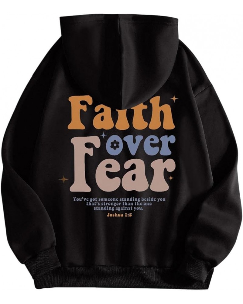 Faith Sweatshirts for Women Christian Long Sleev Letter Printed Blouse Top Harajuku Oversized Bible Quote Sweatshirts Women Z...