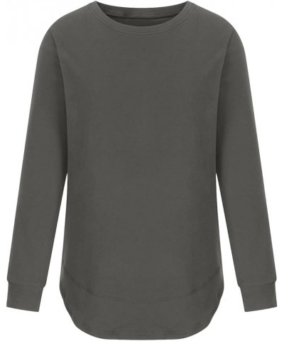 Womens Crewneck Sweatshirt Casual Long Sleeve Crew Neck Pullover Loose Fit Comfy Soft Fall Tops Fashion Outfit 2023 04 Gray $...