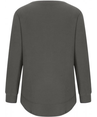 Womens Crewneck Sweatshirt Casual Long Sleeve Crew Neck Pullover Loose Fit Comfy Soft Fall Tops Fashion Outfit 2023 04 Gray $...