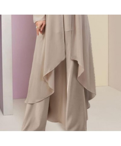 3 Pcs Mother of The Bride Pant Suits Jumpsuits Formal Evening Gowns Outfit Wedding Guest Groom Dresses with Long Jacket Wiste...