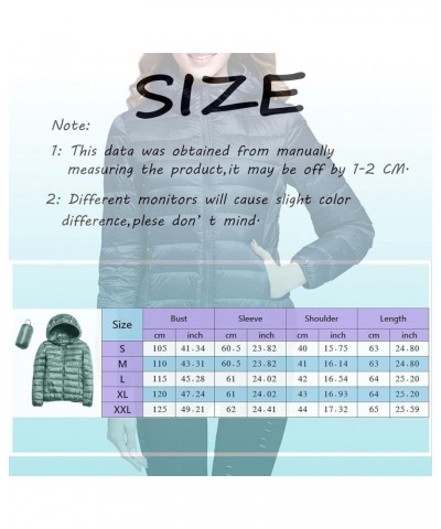 Packable Down Jacket Womens Lightweight Winter Duck Down Jackets Slim Fit Bubble Coat Zipper Warm Puffer Jacket with Hood 1-b...