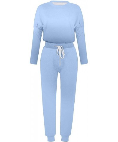 Matching Lounge Sets Women Sweatsuits Sets Two Piece Outfit Long Sleeve Pant Workout Athletic Tracksuits With Pockets 02 Ligh...