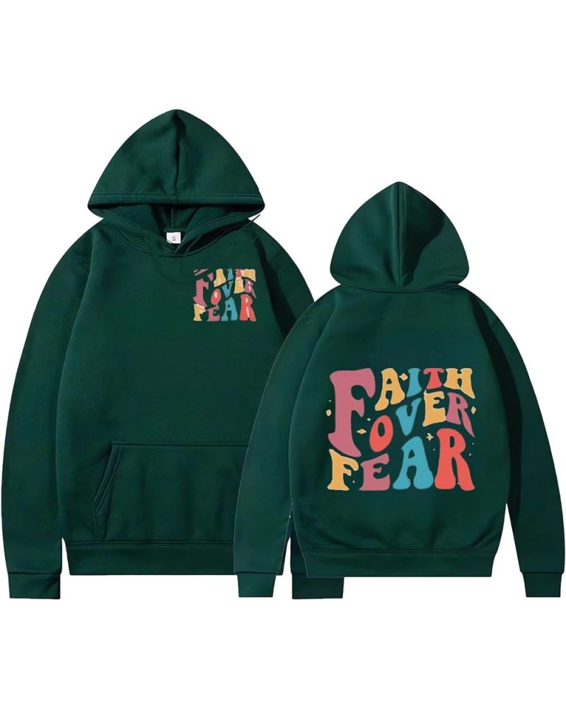 Women's Letter Graphic Hoodies Oversized Pullover Tops Casual Long Sleeve Hooded Drawstring Sweatshirt with Pockets B-03-gree...