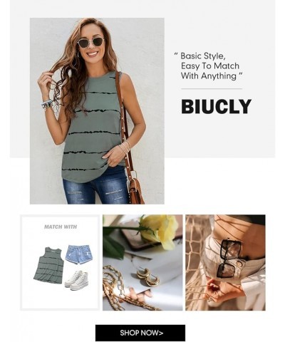 SHEWIN Womens Summer Crewneck Tank Top Casual Loose Sleeveless Tops Shirts Grey $12.53 Tanks