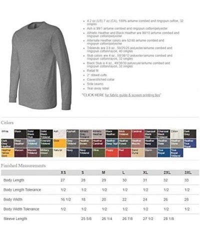 Canvas Men's 4.2 oz. Filmore Long-Sleeve T-Shirt 3501 Ash-black $10.79 T-Shirts