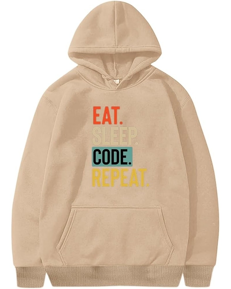 Eat Sleep Take Kids To Sports Repeat Sweatshirt for Women Casual Long Sleeve Crew Neck Pullover Graphic Mom Tops Ha-khaki $15...