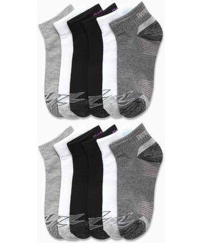 Women's Athletic Socks - Performance Low Cut Socks (12 Pack) Grey/Black/White $11.39 Activewear