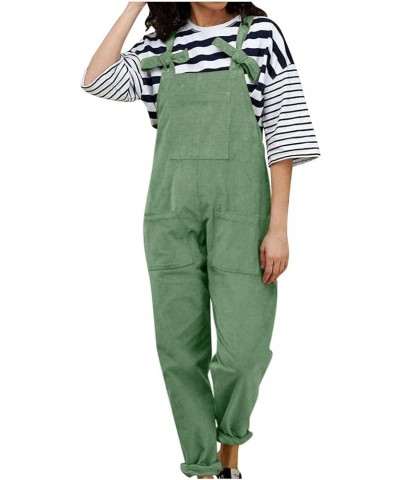 Overalls for Women Loose Fit Winter Warm Jumpsuits With Pockets Casual Plus Size Jumpsuit Wide Leg Party Rompers 02 Green $10...