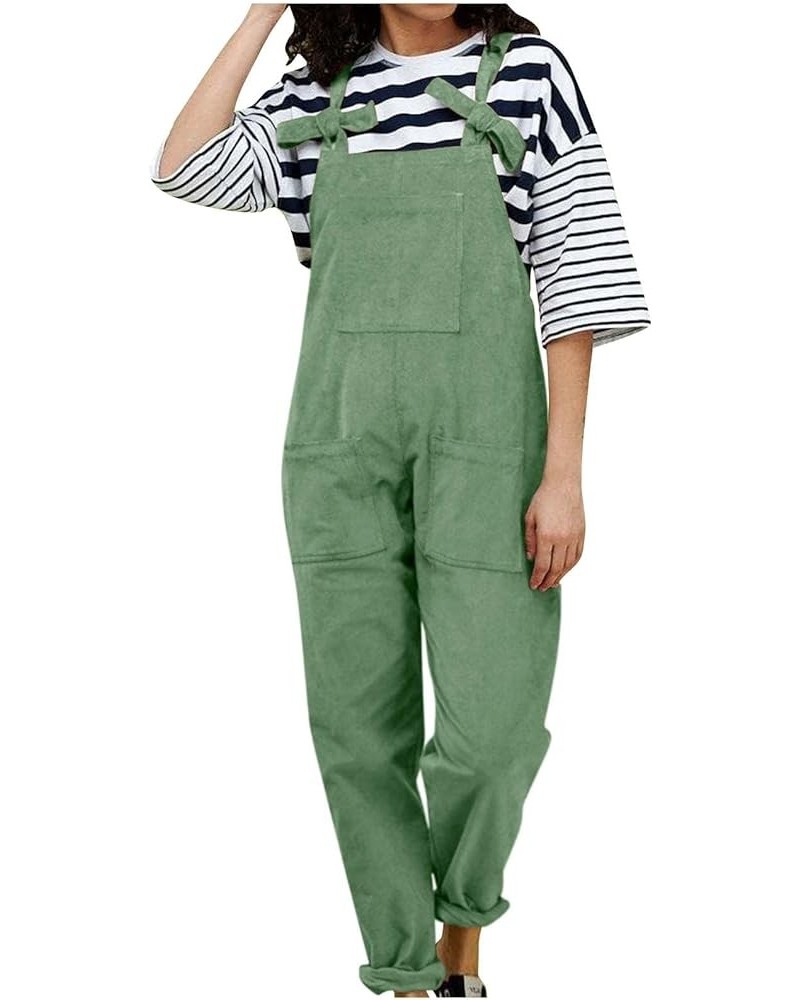 Overalls for Women Loose Fit Winter Warm Jumpsuits With Pockets Casual Plus Size Jumpsuit Wide Leg Party Rompers 02 Green $10...