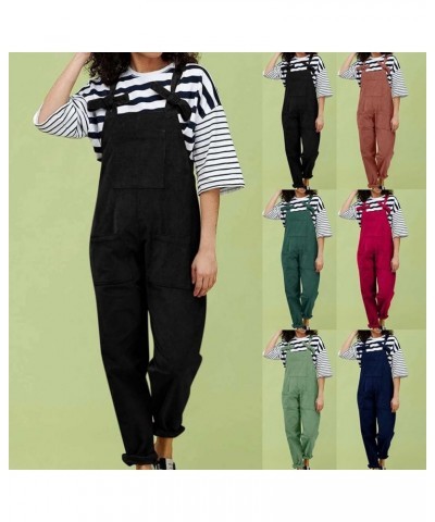 Overalls for Women Loose Fit Winter Warm Jumpsuits With Pockets Casual Plus Size Jumpsuit Wide Leg Party Rompers 02 Green $10...