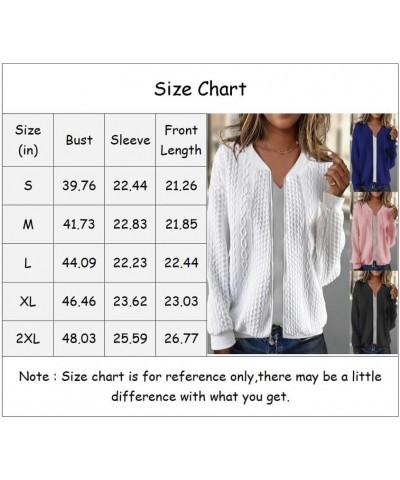 Zip Up Sweater for Women Casual Sweater Cardigan Cable Knit Trendy Winter Jacket Coat Red $19.94 Sweaters