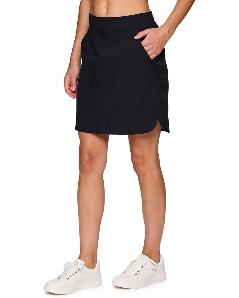 Active Longer Length Skort for Women, Quick Drying Woven Pickleball Golf Skort with Pockets for Tennis, Hiking, Running Long ...