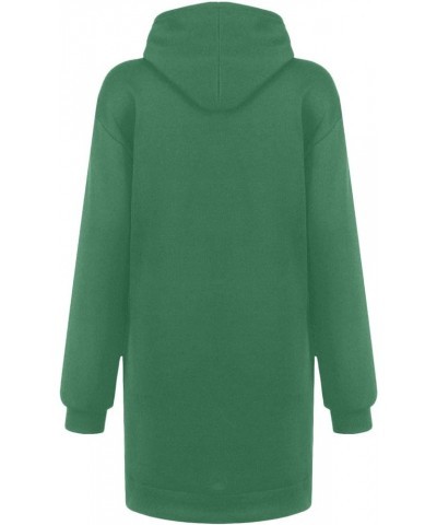 Women Valentine Day Christmas Sweater Dress Cute Ugly Reindeer Graphic Hoodies Dress with Pocket Loose Sweatshirt Mx*green $7...