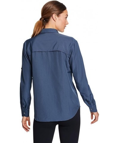Women's UPF Guide Long-Sleeve Shirt Tall Medium Indigo $26.64 Shirts
