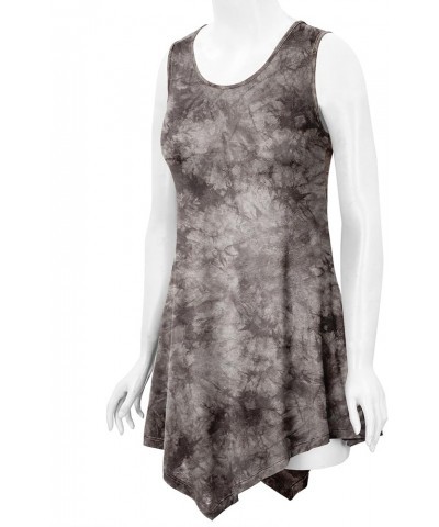 Women's Sleeveless Comfy Tunic Tank Top with Various Hem - Plus Size Wt1065_brown $11.85 Tops