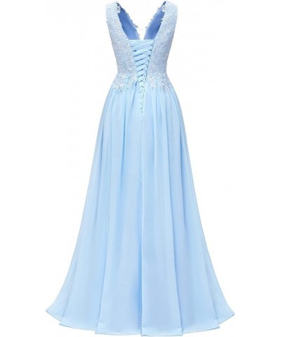 V Neck Chiffon Bridesmaid Dresses for Wedding 2023 Lace Appliques Prom Dresses Long Slit Evening Party Gowns Dark Red $45.04 ...
