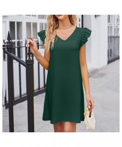 Summer Dresses for Women 2024 Fashion Wedding Guest Dresses Solid Color Round Neck Pleated Tie Sleeveless Knitt Hip Dressess ...