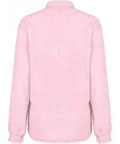 Plus Size Sweaters for Women Fashion Knit Jumper Womens Long Sleeve Tops Casual Ladies Solid Blouses Clothes 3-pink $9.67 Swe...